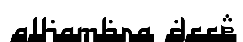 Alhambra Deep font preview