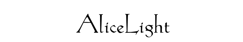 AliceLight font preview