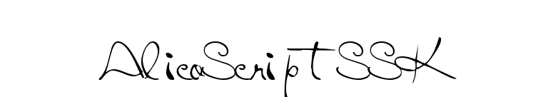 AlicoScriptSSK font preview