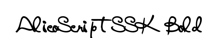 AlicoScriptSSK Bold font preview