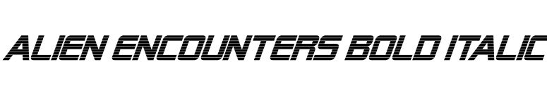 Alien Encounters Bold Italic font preview
