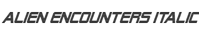 Alien Encounters Italic font preview