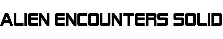 Alien Encounters Solid font preview