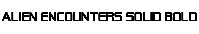 Alien Encounters Solid Bold font preview