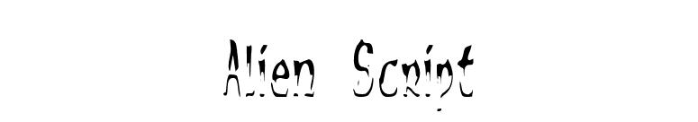 Alien Script font preview
