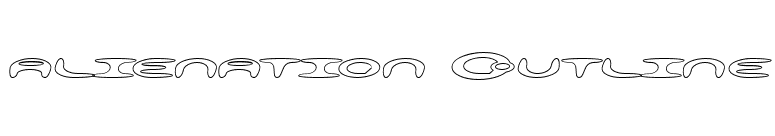 alienation Outline font preview
