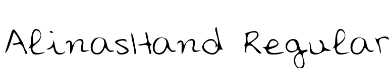 AlinasHand Regular font preview