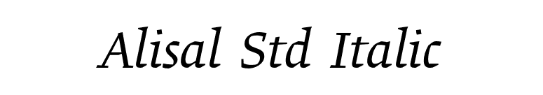 Alisal Std Italic font preview