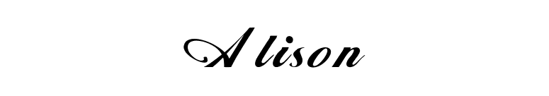 Alison font preview
