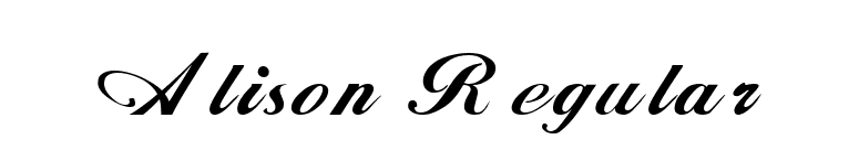 Alison Regular font preview
