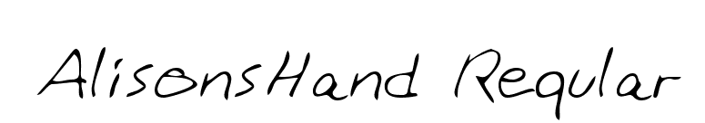 AlisonsHand Regular font preview
