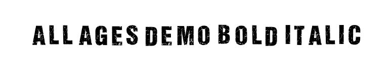 ALL AGES DEMO Bold Italic font preview