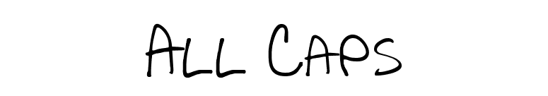 All Caps font preview