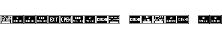 All-Purpose Signs JL font preview