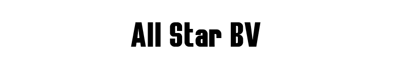 All Star BV font preview