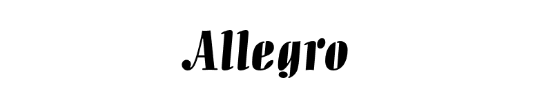 Allegro font preview