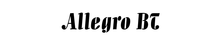 Allegro BT font preview