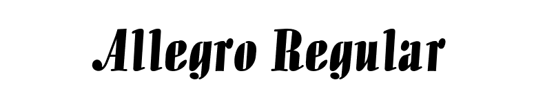 Allegro Regular font preview
