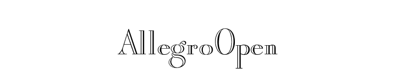 AllegroOpen font preview