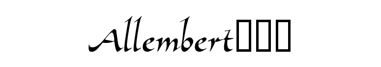 Allembertâ„¢ font preview