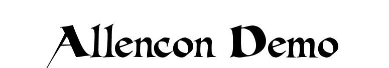 Allencon Demo font preview
