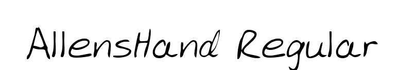 AllensHand Regular font preview