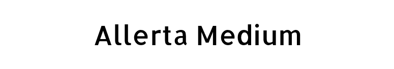 Allerta Medium font preview