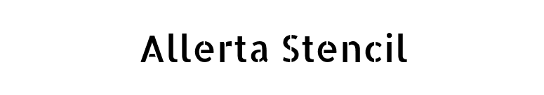 Allerta Stencil font preview