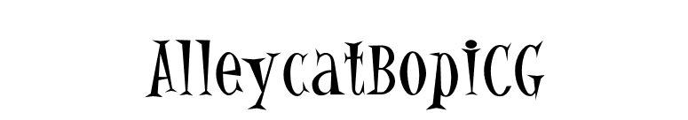 AlleycatBopICG font preview