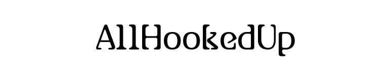 AllHookedUp font preview