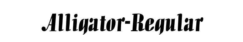 Alligator-Regular font preview