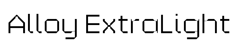 Alloy ExtraLight font preview