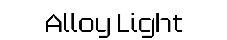 Alloy Light font preview