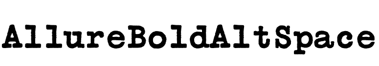 AllureBoldAltSpace font preview