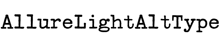 AllureLightAltType font preview