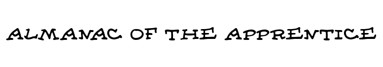 Almanac of the Apprentice font preview