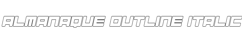 Almanaque Outline Italic font preview