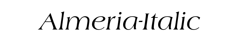 Almeria-Italic font preview