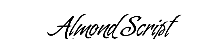 Almond Script font preview