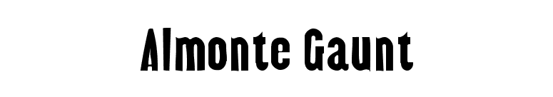 Almonte Gaunt font preview