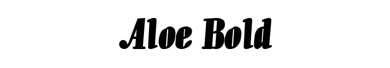 Aloe Bold font preview
