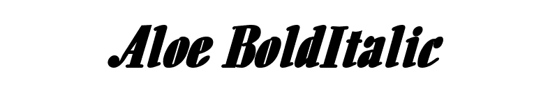 Aloe BoldItalic font preview