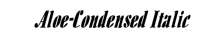 Aloe-Condensed Italic font preview