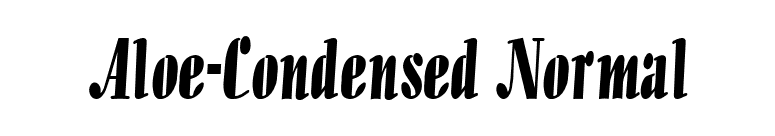 Aloe-Condensed Normal font preview