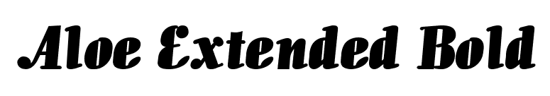 Aloe Extended Bold font preview