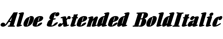 Aloe Extended BoldItalic font preview