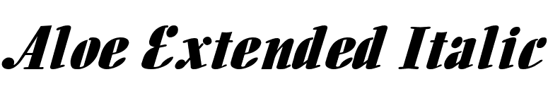 Aloe Extended Italic font preview