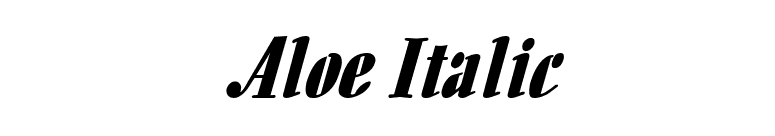 Aloe Italic font preview