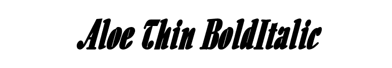 Aloe Thin BoldItalic font preview