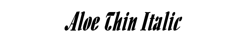 Aloe Thin Italic font preview